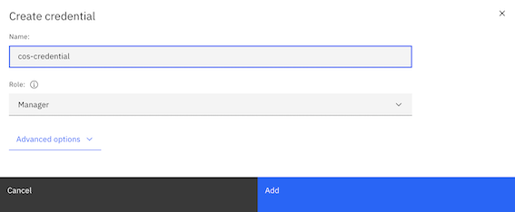 IBM COS SC Settings