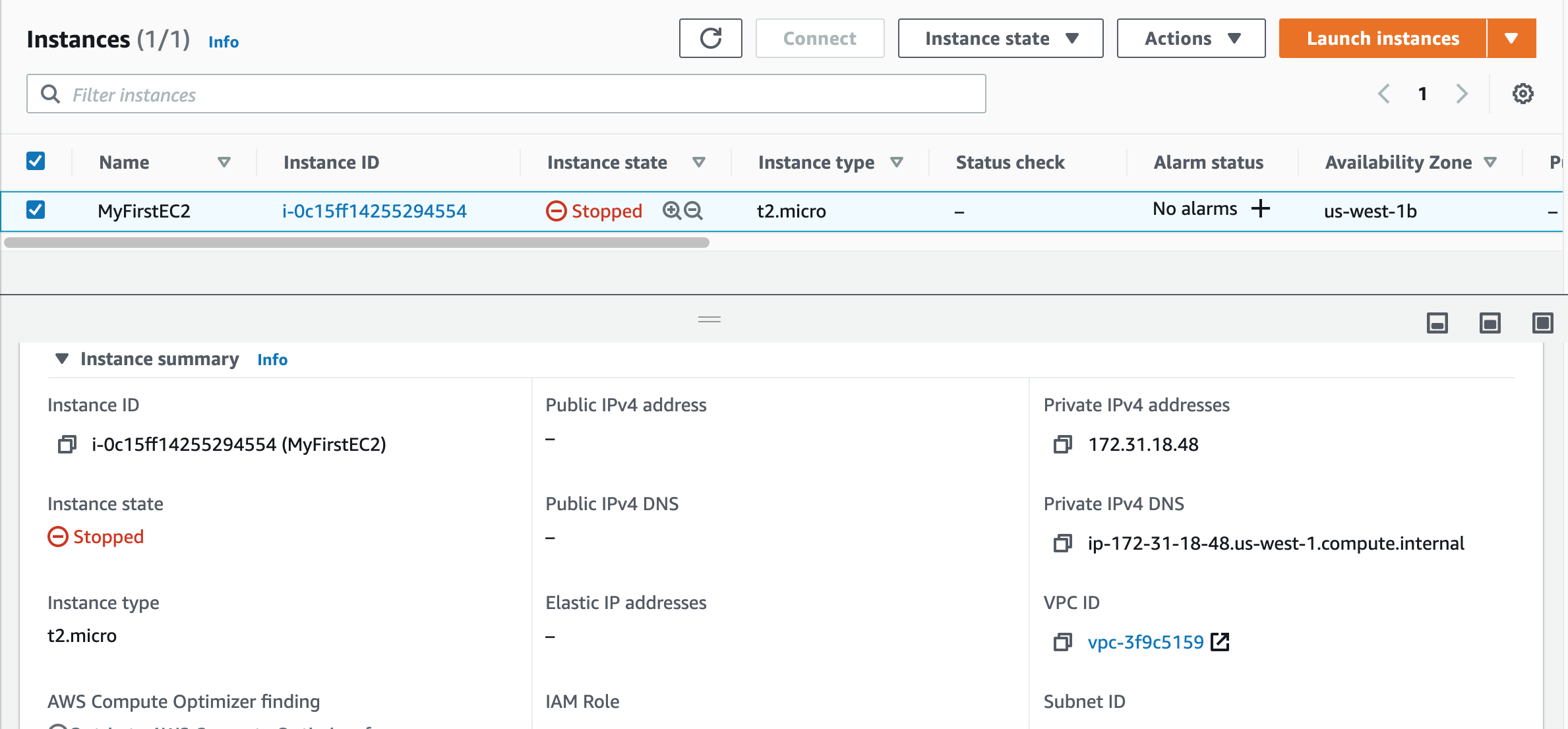 EC2 instance